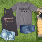 Matching Couples Shirts Gray Fiance And Girlfriend Couples New Casual T Shirts Tank