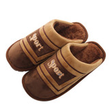 Mashimaro new Men's Large Size Cotton Slippers Male Winter Indoor Home Plus Fat Cotton Slippers Wool Warm Slippers Big feet