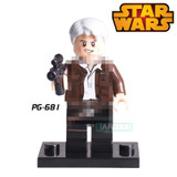 Star Wars Diy figures Luke Skywalker Han Solo Anakin Jedi Knight Aayla Secura Obi-Wan Bricks Building Blocks Kids Toys PG8034