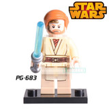 Star Wars Diy figures Luke Skywalker Han Solo Anakin Jedi Knight Aayla Secura Obi-Wan Bricks Building Blocks Kids Toys PG8034