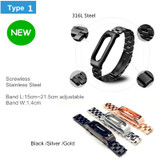 Stainless Steel Xiaomi Mi Band 2 Strap Wrist Band for Mi band 2 OLED Smart Bracelet Metal Strap for Miband 2 Wristband