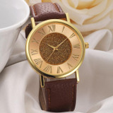 Special Fashion Watches Women Men Unique Blooming Glitter Dial PU Leather Analog Quartz Wrist Watch Relogio Feminino Watches