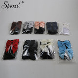 Sparsil Women Sexy Hollow Out Fishnet Socks Cute Bow Knot Mesh Net Ankle Sock Breathable Elastic Black Short Calcetines