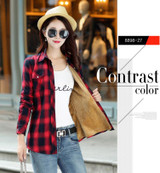 SPARSHINE Women's Plaid Shirt 20 Colors Flannel Thick Warm Female Long Sleeve Tops M-XXL Winter Check Blouse Blusas Femininas