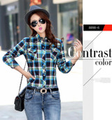 SPARSHINE Women's Plaid Shirt 20 Colors Flannel Thick Warm Female Long Sleeve Tops M-XXL Winter Check Blouse Blusas Femininas