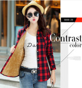 SPARSHINE Women's Plaid Shirt 20 Colors Flannel Thick Warm Female Long Sleeve Tops M-XXL Winter Check Blouse Blusas Femininas
