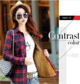 SPARSHINE Women's Plaid Shirt 20 Colors Flannel Thick Warm Female Long Sleeve Tops M-XXL Winter Check Blouse Blusas Femininas