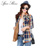 SPARSHINE Women's Plaid Shirt 20 Colors Flannel Thick Warm Female Long Sleeve Tops M-XXL Winter Check Blouse Blusas Femininas