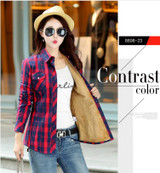 SPARSHINE Women's Plaid Shirt 20 Colors Flannel Thick Warm Female Long Sleeve Tops M-XXL Winter Check Blouse Blusas Femininas