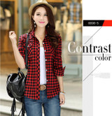 SPARSHINE Women's Plaid Shirt 20 Colors Flannel Thick Warm Female Long Sleeve Tops M-XXL Winter Check Blouse Blusas Femininas