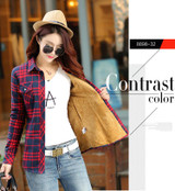 SPARSHINE Women's Plaid Shirt 20 Colors Flannel Thick Warm Female Long Sleeve Tops M-XXL Winter Check Blouse Blusas Femininas