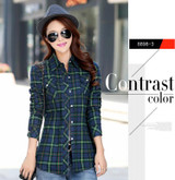 SPARSHINE Women's Plaid Shirt 20 Colors Flannel Thick Warm Female Long Sleeve Tops M-XXL Winter Check Blouse Blusas Femininas