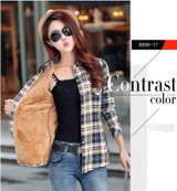 SPARSHINE Women's Plaid Shirt 20 Colors Flannel Thick Warm Female Long Sleeve Tops M-XXL Winter Check Blouse Blusas Femininas