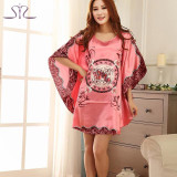 SpaRogerss Fashion Nightgowns Sleepshirts 2017 Plus Size Silk Lady Sleepwear Dressing Gown Female Home Bathrobe Intimissimi 7348 SpaRogerss Fashion Nightgowns Sleepshirts 2017 Plus Size Silk Lady Sleepwear Dressing Gown Female Home Bathrobe Intimissimi 7348