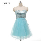 Sparkly Light Blue Short Prom Dresses 2016 Real Picture Sweetheart Sequins Beaded Cheap Robe De Soiree Cocktail Party Gowns