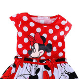 2017 new girl summer cartoon dress kids clothes girl Minnie printing dot sleeveless dress baby girls fashion dresses