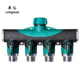 2017 New Garden Hose Pipe Splitter Plastic Drip 3/4'' Irrigation Water Connector Agricultural 4 Way Tap Connectors
