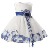 2017 New Flowers Dress for Girls for Wedding and Party Summer Baby Princess Party Clothes Kids Dresses for Girl Infant Costume