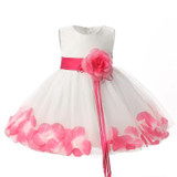 2017 New Flowers Dress for Girls for Wedding and Party Summer Baby Princess Party Clothes Kids Dresses for Girl Infant Costume