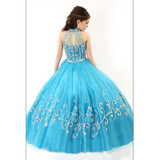2017 New Flower Girl Dresses Ball Gown Keyhole Wedding Party Dress Communion Pageant Dress for Little Girls Kids/Children Dress