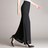 2017 New Fashion Women's Summer Thin Chiffon Pants Female Wide Leg Pants High Waist Casual Dance Pants Trousers Plus Size S-4XL