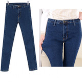 2017 New Fashion Women Pants, Plus Size Stretch Skinny High Waist Jeans Pants Women Blue Pencil Casual Slim denim Pants P038