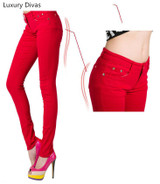 2017 New Fashion Women Long Pants Colourful Pencil Pants Cotton elastic fabric pants Women's Slim Trousers Free Shipping T6966