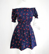 2017 new Fashion Women cherry Maxi Long Casual Summer Autumn Beach Party cotton Dress WC0584-7