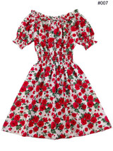 2017 new Fashion Women cherry Maxi Long Casual Summer Autumn Beach Party cotton Dress WC0584-7
