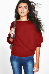2017 new fashion women casual loose autumn winter long sleeve batwing sleeve knitted jumper pullovers sweaters tops