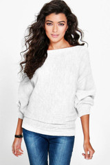 2017 new fashion women casual loose autumn winter long sleeve batwing sleeve knitted jumper pullovers sweaters tops