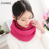 2017 New fashion Winter knitted Scarves Wool  knitted Scarf women Fashion Pure neck Woolen Scarf Autumn Winter Scarf