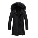 2017 New Fashion Winter Men High quality Down Jacket Coat Casual Long Warm Hooded Duck Down Parkas Outwear Jacket