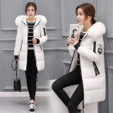 2017 New Fashion Winter jackets and coat Down Jacket Hooded Cotton Fur Collar long coat Women Warm Outwear Plus Size