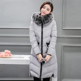2017 New Fashion Winter jackets and coat Down Jacket Hooded Cotton Fur Collar long coat Women Warm Outwear Plus Size