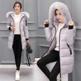 2017 New Fashion Winter jackets and coat Down Jacket Hooded Cotton Fur Collar long coat Women Warm Outwear Plus Size