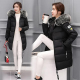 2017 New Fashion Winter jackets and coat Down Jacket Hooded Cotton Fur Collar long coat Women Warm Outwear Plus Size