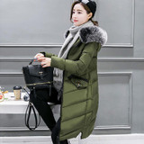 2017 New Fashion Winter jackets and coat Down Jacket Hooded Cotton Fur Collar long coat Women Warm Outwear Plus Size