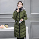 2017 New Fashion Winter jackets and coat Down Jacket Hooded Cotton Fur Collar long coat Women Warm Outwear Plus Size
