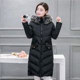 2017 New Fashion Winter jackets and coat Down Jacket Hooded Cotton Fur Collar long coat Women Warm Outwear Plus Size