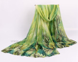 Autumn and Spring scarf women fashion long echarpe leaves printed scarves ladies stoles warm shawls hijab for women