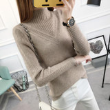 Autumn 2017 Fashion winter women turtleneck long-sleeve knitted sweater female knitted pullover solid basic warm women clothing