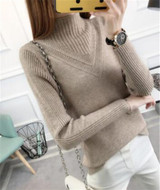 Autumn 2017 Fashion winter women turtleneck long-sleeve knitted sweater female knitted pullover solid basic warm women clothing