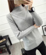 Autumn 2017 Fashion winter women turtleneck long-sleeve knitted sweater female knitted pullover solid basic warm women clothing