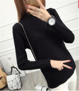 Autumn 2017 Fashion winter women turtleneck long-sleeve knitted sweater female knitted pullover solid basic warm women clothing