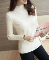 Autumn 2017 Fashion winter women turtleneck long-sleeve knitted sweater female knitted pullover solid basic warm women clothing