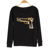 Autumn 2017 Black Women Hoodies Harajuku Alien Print Casual Sweatshirt Long Sleeve Pullover Black Hoodie Tumblr Felpe Donna