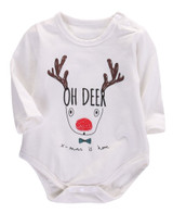 Autumn 2016 Unisex Baby Girl Boy Romper Christmas Deer Romper Long Sleeve Cotton Jumpsuit Outfits Clothes 0-18M