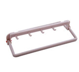 Automatic Folding Sundries Organizer Shelf with Hook Cupboard Towel Storage Rack Cabinet Door Hanger for Kitchen