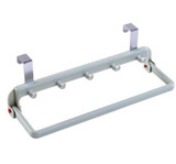 Automatic Folding Sundries Organizer Shelf with Hook Cupboard Towel Storage Rack Cabinet Door Hanger for Kitchen